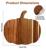 Tabla de cortar de madera con forma de calabaza, ideal para Vista previa de la imagen del producto 2