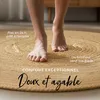carpetfine Tapis Jute Nele Ronde couleur naturelle beige Ø Voir les images du produit 4