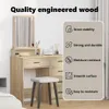 vidaXL Toaletka dąb sonoma 50 x 41 x 140 cm materiał Podgląd zdjęcia produktu 5