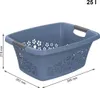 Rotho Blumen Wäschekorb 25l Horizontblau Produktbild-Vorschau 3