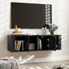COSTWAY Mobile TV sospeso, tavolo TV con 4 scomparti e 2 Anteprima dell’immagine prodotto 2