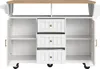 OKWISH Îlot De Cuisine Extensible Avec Roulettes Et Plateau Voir les images du produit 8