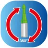 A product shot with circular arrows indicating 360-degree rotation, set against a blue background. Náhľad obrázku produktu