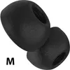 Two black ear tips for earbuds are shown against a white background. Produktbild-Vorschau