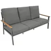 DEGAMO Loungeset CALGARY, Alu anthrazit + Kunstholz braun, Produktbild-Vorschau 3