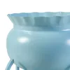 Close-up of a light blue planter on a white background. Voir les images du produit