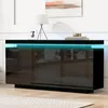 Credenza Merax con LED, cassettiera a 2 ante e 3 cassetti, Anteprima dell’immagine prodotto 1