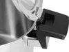 A close-up shot of the handle and rim of a stainless steel pot. Produktbild-Vorschau