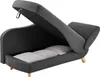 Chaiselongue aus anthrazitfarbenem Stoff mit Stauraum für Produktbild-Vorschau 6