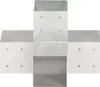 Connettori Pali a Forma di X 4 pz in Metallo Zincato Anteprima dell’immagine prodotto 2