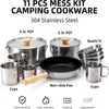 Qunature 11Stk Camping Kochgeschirr Set Outdoor Kochset Produktbild-Vorschau 5