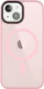 A pink and clear iPhone case with a visible MagSafe ring and Apple logo. Produktbild-Vorschau