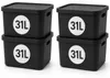 Plastard Aufbewahrungsbox mit Deckel 4er-Set 31 Liter in Produktbild-Vorschau 1