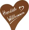 Dekoschild "Herzlich Willkommen" in Herzform, Metall Herz Produktbild-Vorschau 4