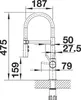 BLANCO CATRIS-S Flexo, Standard, Chrom, Schwarz, Stahl, Produktbild-Vorschau 7