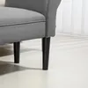 Tapicerowana ławka HOMCOM z płóciennym materiałem, Podgląd zdjęcia produktu 4