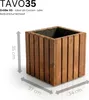 Pflanzkübel Holz massiv TAVO35 34x37x35 cm - Wetterfester Produktbild-Vorschau 2