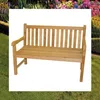 Teakbank 120cm Gartenbank Teak Sitzbank Bank Gartenmöbel Produktbild-Vorschau 1