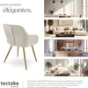 Chaise MARILYN en velours matelassé - crème/or, Lot de 6 Voir les images du produit 7