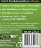 bloc de prises triple, noir 250V~/ 16A, montage en saillie Voir les images du produit 7