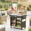 Grillwagen 5-Etagen Grilltisch mit Edelstahl Arbeitsfläche Produktbild-Vorschau 2