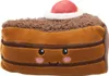 A plush toy shaped like a slice of chocolate cake with a cherry on top. Produktbild-Vorschau