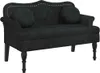 Panchina con cuscino in velluto nero 120,5x65x75 cm Anteprima dell’immagine prodotto 9