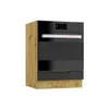 Küchenunterschrank 60 cm - Eiche Artisan und Schwarz - Produktbild-Vorschau 1