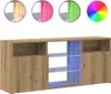 vidaXL TV skrinka s LED osvetlením Artisan dub 120x30x50 cm Náhľad obrázku produktu 1