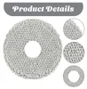 A circular cleaning pad with a hole in the center, shown with close-up views on the right side. Produktbild-Vorschau