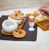 Relaxdays Gewürzhalter JIAO, Keramik/Bambus, Produktbild-Vorschau 2