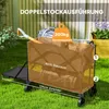 A garden wagon filled with items, placed on a grassy lawn with a wooden fence in the background. Produktbild-Vorschau