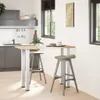 vidaXL Pieds de table de bar 4 pcs. Blanc 90-92 cm Acier Voir les images du produit 2