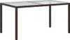 vidaXL Table de jardin 150x90x75 cm Verre trempé Poly rotin Voir les images du produit 5