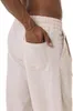 Red Bridge Herren Leinen Hose weite Freizeithose Ecru S Produktbild-Vorschau 6
