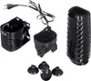 A black aquarium filter and its components are laid out on a white background. Anteprima dell’immagine prodotto