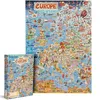 Karte von Europa illustriertes Puzzle 1000 Teile für Produktbild-Vorschau 8