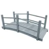 vidaXL Mostek ogrodowy szary 140x60x56 cm z litego drewna Podgląd zdjęcia produktu 4