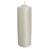 Formenkerze Stumpenkerze Perlmutt geriffelt Weiß 25 x 8 cm Produktbild-Vorschau 3