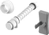 A white shower hose set with a wall mount is displayed against a white background. Produktbild-Vorschau