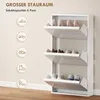 Mobiletto per scarpe HOMCOM con 3 ante, modello stretto, Anteprima dell’immagine prodotto 5