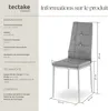 Lot de chaises avec strass - gris, Lot de 6 Voir les images du produit 6