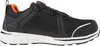 Side view of a black and orange work shoe. Produktbild-Vorschau