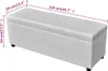vidaXL Aufbewahrungsbank, Holz, Weiß, Gesamt: 116 x 39 x 44 Produktbild-Vorschau 4