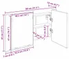 vidaXL Badezimmerspiegelschrank mit Tür Artisan-Eiche 80 x Produktbild-Vorschau 6