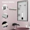 HOKO Specchio da bagno a LED 100x70 cm / 70x100 cm Montana Anteprima dell’immagine prodotto 5