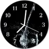 Glasuhr Wanduhr Küchenuhr Echt-Glas 30fi cm Wasser schwarz Produktbild-Vorschau 1