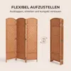 IvoQ Paravent 3 Paneele – Raumteiler – 170x120 cm – Braun Produktbild-Vorschau 4