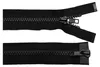 1 Reißverschluss 2-Wege 5mm 65 cm teilbar Autolock Doppelzipper schwarz Produktbild-Vorschau