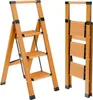 Opklapbare aluminium ladder met 3 treden, antislip Productafbeelding-voorbeeld 4